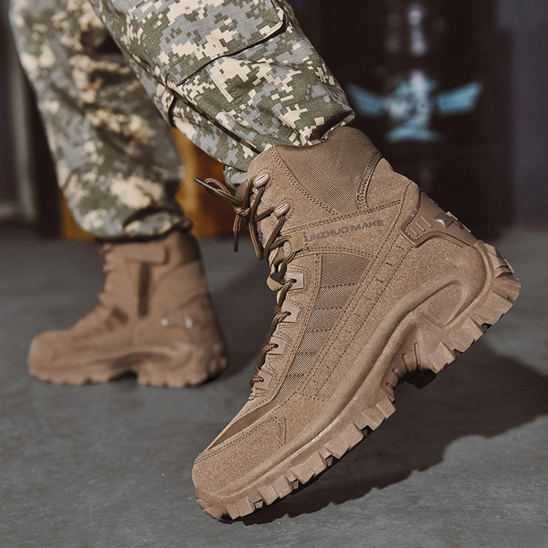 Mens Orthopedic Support Anti-Puncture Work Boots Waterproof Anti-Sprain Hiking Boots